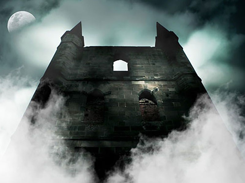 fantome chateau hante dracula toile araignee decor location nova vampire brouillard nuit cercueil